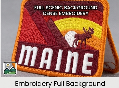 Embroidery Patch Full Background