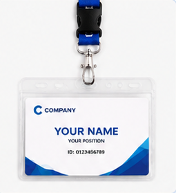 Horizontal Transparent Badge Holder