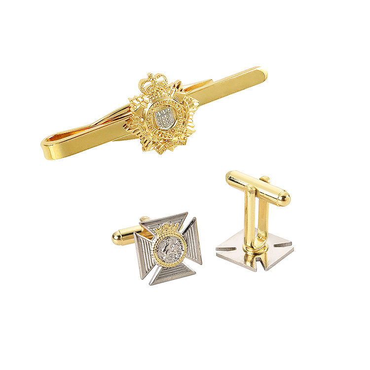 Dual Plating Cufflinks & Tie Clips
