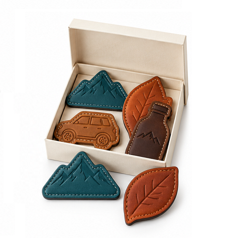 Custom-Shaped Leather Coaster Sets