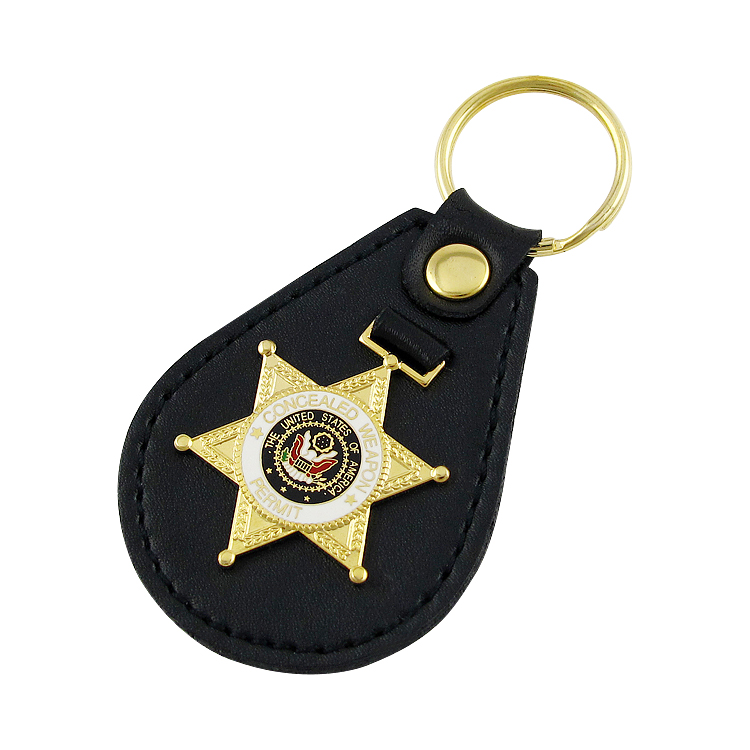 Police Badges Leather Key Fobs