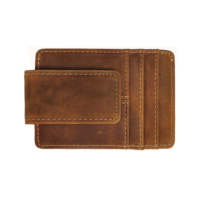 Leather Card Holder Money Clips