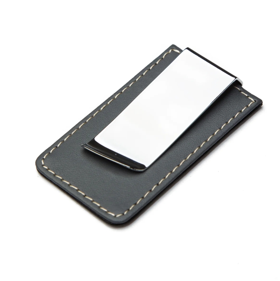 Metal and Leather Money Clips