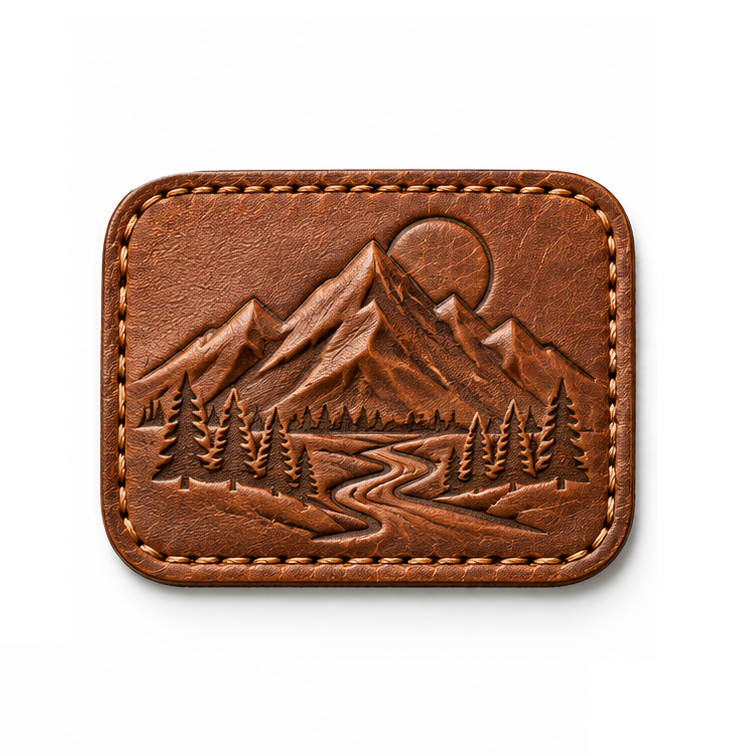 Embossed and Debossed Leather Patches