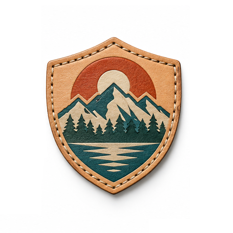 Printed and Color-Filled Leather Patches