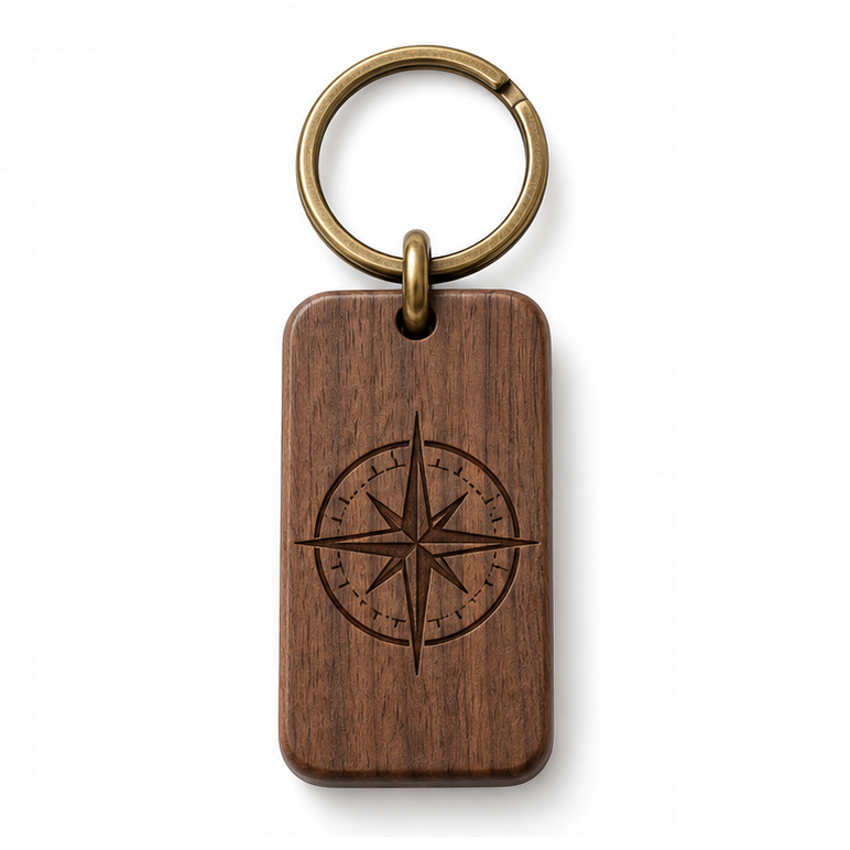 Classic Wooden Tag Keychains