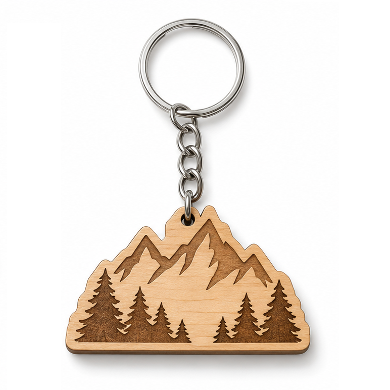 Custom-Shaped Wooden Keyrings