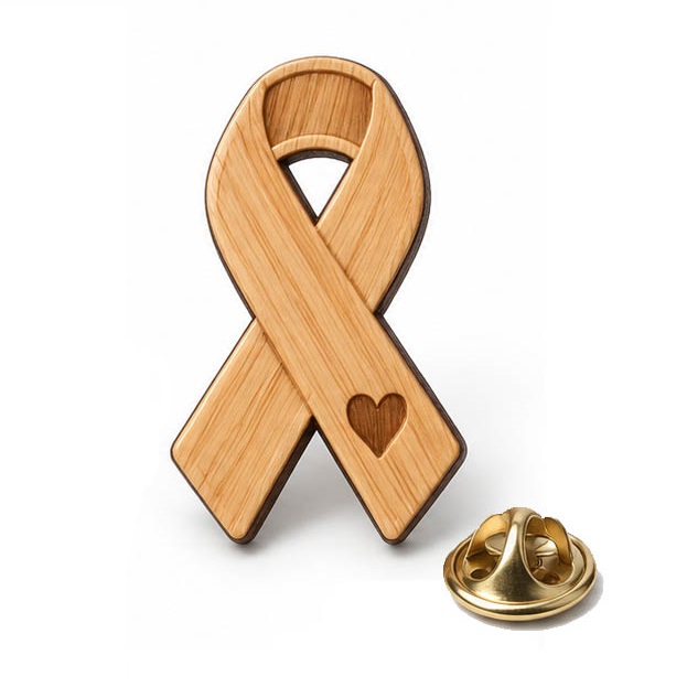 Awareness Wooden Ribbon Pins