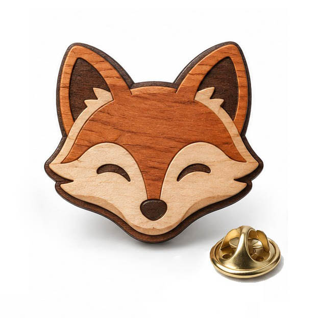 Wooden Mascot Pins