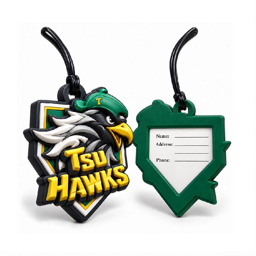 3D Shaped PVC Luggage Tags