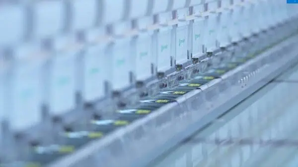 Automatic embroidery production line