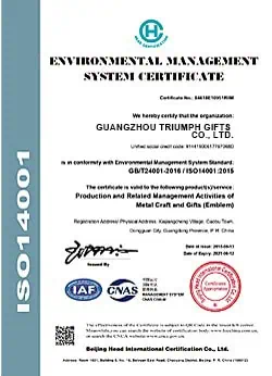 ISO 14001 certification