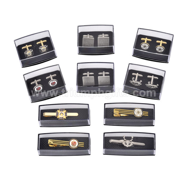 Luxury Custom Cufflinks & Tie Bar Set - Image 2