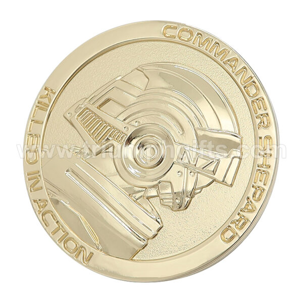 3D Gold Plated Custom Challenge Coins - Image 3