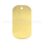 Plain gold metal tag for custom promotional products or awards.