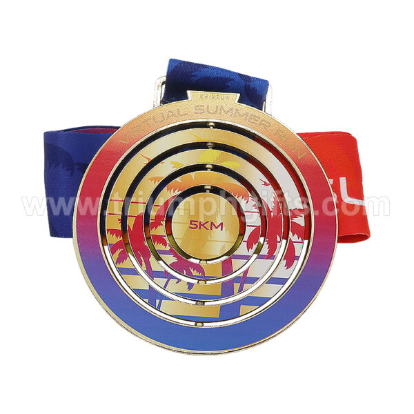 Custom Rotating Medals with Full-Color Printing - Image 2