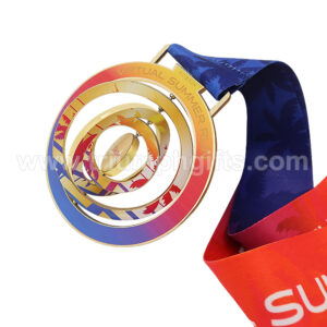 Custom Rotating Medal with Full-Color Printing – Unique Spinning Design for Events