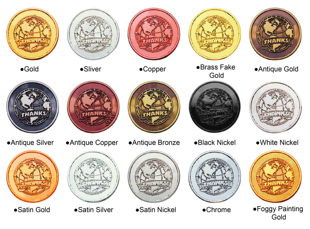 Custom Medals – Plating Color Options