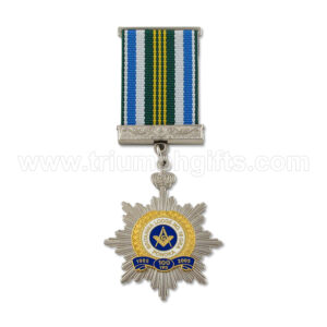 Military Medals with Ribbon Drapes