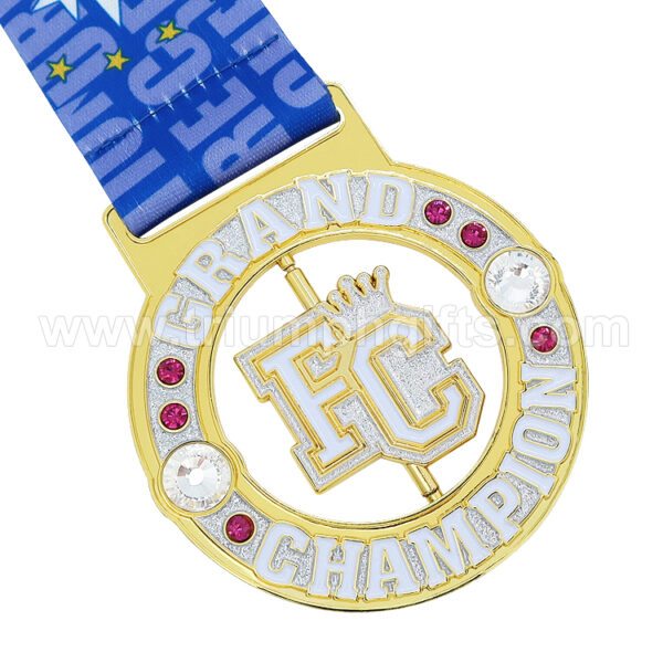 Custom Rhinestone Award Champion Medals - Image 2