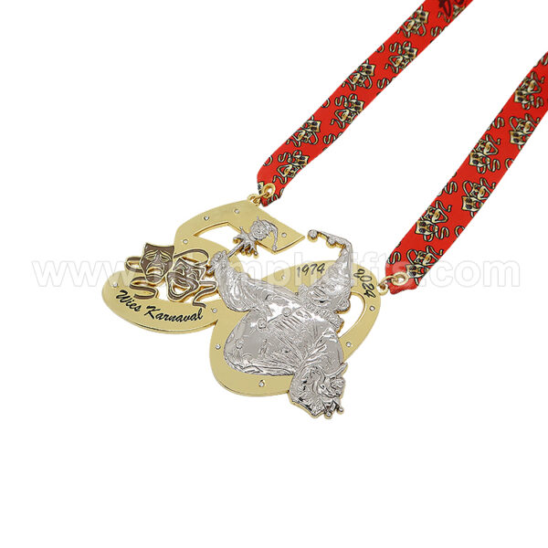Custom Two Tone Silver Gold Plated Medals - Image 3