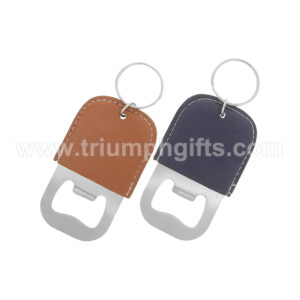 Bottle Opener Keychains with Leather Cover