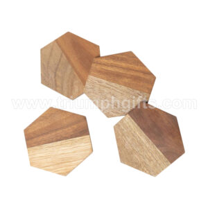Color Block Hexagon Coasters