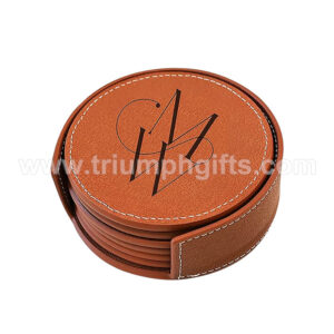 Personalized Leather Coasters