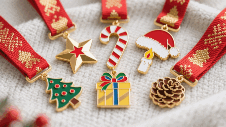 Custom Christmas award medals with festive design – Triumph Gifts