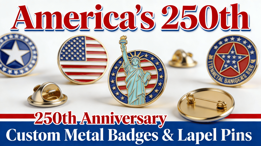 America 250 custom metal badges